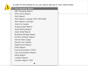 Select the report